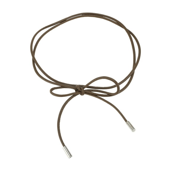 Unique Bargains 1 Pc Festival Wrap Belt Elegant Buckle Leather Cord Adjustable Waist Cord for Women Brown