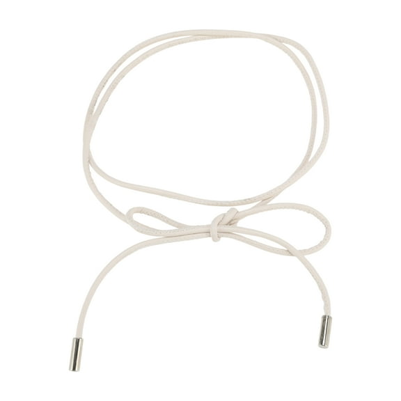 Unique Bargains 1 Pc Festival Wrap Belt Elegant Buckle Leather Cord Adjustable Waist Cord for Women White