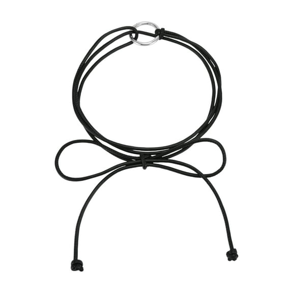 Unique Bargains 1 Pc Festival Wrap Belt Elegant Circle Knot Buckle Adjustable Waist Cord for Women Black
