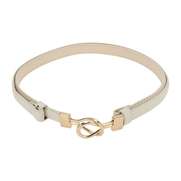 Unique Bargains 1 Pc Festival Wrap Belt Elegant Double Buckle Adjustable Waist Cord for Women Beige