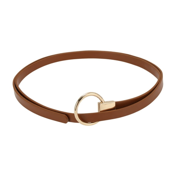 Unique Bargains 1 Pc Festival Wrap Belt Elegant Minimalist Circle Ring Adjustable Waist Cord for Women Light Brown