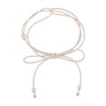 thumbnail image 1 of Unique Bargains 1 Pc Festival Wrap Belt Elegant Three Pearl Thin Strap Adjustable Waist Cord for Women White, 1 of 5