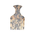 thumbnail image 1 of Unique Bargains 1 Pc Flat Handle Marble Hair Insert Comb Light Brown Acetate Sheet, 1 of 5