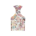 thumbnail image 1 of Unique Bargains 1 Pc Flat Handle Marble Hair Insert Comb Multicolored Acetate Sheet, 1 of 5