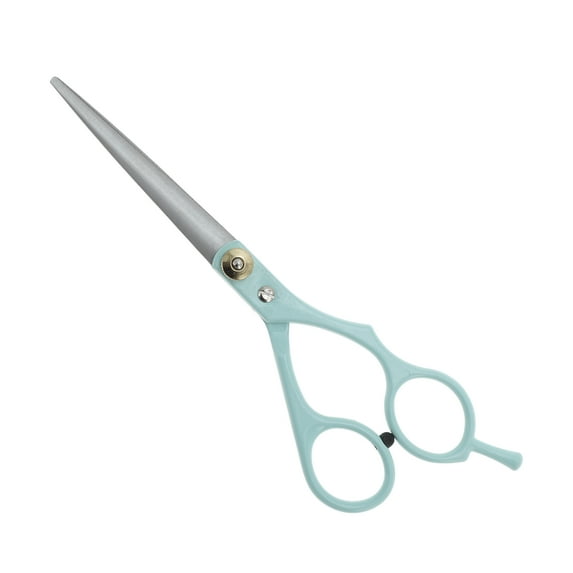 Unique Bargains 1 Pc Flat Shears Hair Cutting Scissors for Hair Styling Blue Silver Tone