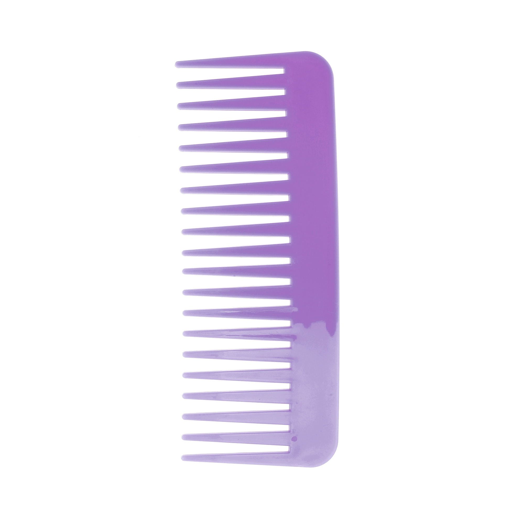 Unique Bargains 1 Pc Flat Style Wide Tooth Comb for Curly Thin Hair Purple