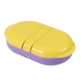 thumbnail image 1 of Unique Bargains 1 Pc Flip Up 2 Compartment Pill Case Durable for Travel Purple Yellow, 1 of 6