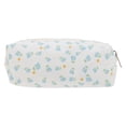 thumbnail image 1 of Unique Bargains 1 Pc Floral Print Style Drawstring Makeup Bag for Vacation Canvas Blue, 1 of 6