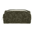 thumbnail image 1 of Unique Bargains 1 Pc Floral Print Style Drawstring Makeup Bag for Vacation Dark Green Corduroy, 1 of 6