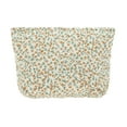 thumbnail image 1 of Unique Bargains 1 Pc Floral Quilted Clutch Makeup Bag for Travel Vacation Yellow Polyester, 1 of 5