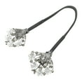 thumbnail image 1 of Unique Bargains 1 Pc Floral Rhinestones Hair Clips for Home Black Silver Tone, 1 of 5