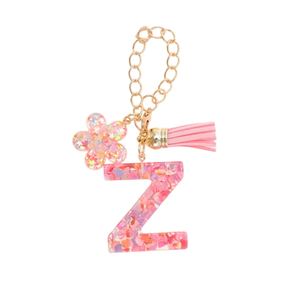 Unique Bargains 1 Pc Flower Heart Sequin Letter Z Water Cup Pendant Metal Resin ["Z"]