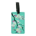 thumbnail image 1 of Unique Bargains 1 Pc Flower Pattern Luggage Tag for Travelling Green, 1 of 5