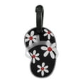 thumbnail image 1 of Unique Bargains 1 Pc Flower Slippers Pattern Luggage Tag for Travelling Black, 1 of 5