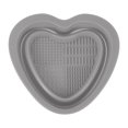 thumbnail image 1 of Unique Bargains 1 Pc Foldable Heart-shaped Makeup Sponge Brush Cleaner Gray, 1 of 5