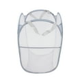 thumbnail image 1 of Unique Bargains 1 Pc Folding Laundry Basket for Laundry Room 14.17"x22.83" Light Gray, 1 of 6
