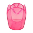 thumbnail image 1 of Unique Bargains 1 Pc Folding Laundry Basket for Laundry Room 14.17"x22.83" Rose Red, 1 of 6