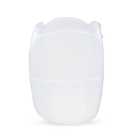 Unique Bargains 1 Pc Folding Laundry Basket for Laundry Room 14.17"x22.83" White