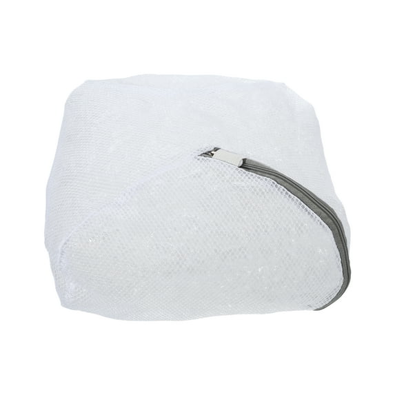 Unique Bargains 1 Pc Folding Thickened Mesh Laundry Bag for Laundry Room 9.84"x9.84" White