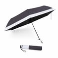 thumbnail image 1 of Unique Bargains 1 Pc Folding Umbrella Lightweight Two-color Travel Umbrella Black White, 1 of 6