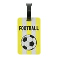 thumbnail image 1 of Unique Bargains 1 Pc Football Pattern Luggage Tag for Travelling Yellow, 1 of 5