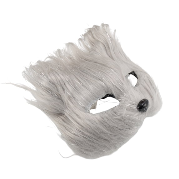 Unique Bargains 1 Pc Foxes Party Mask Gray Plastic
