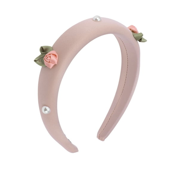 Unique Bargains 1 Pc French Rose Pearl Headbands Pink