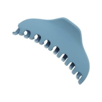 Unique Bargains 1 Pc Frosted Crescent Hair Clips Hairdo Clip for Home Blue