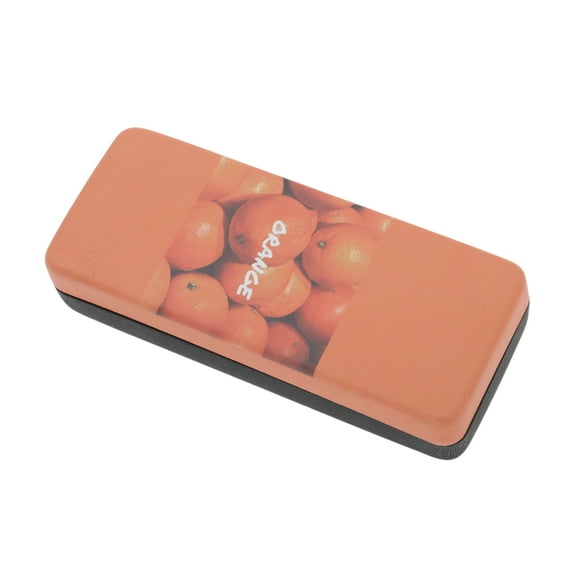 Unique Bargains 1 Pc Fruit Pattern Eyeglasses Case Portable Eyeglasses Storage Orange