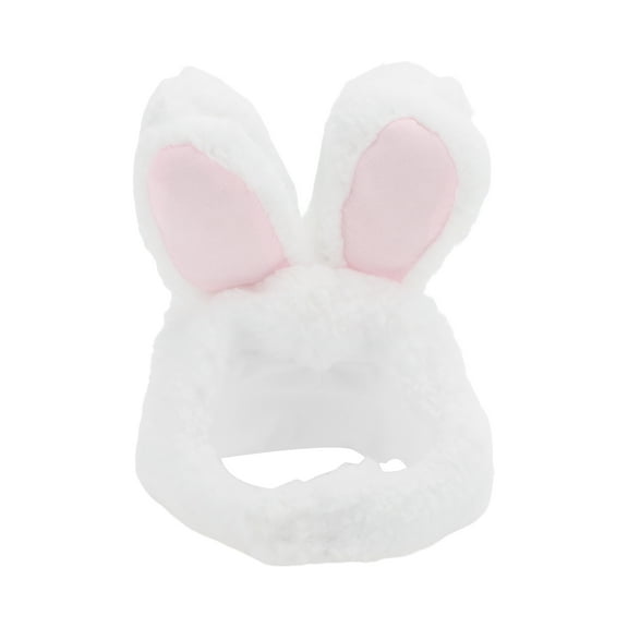 Unique Bargains 1 Pc Funny Rabbit Style Pet Headwear for Halloween White Pink