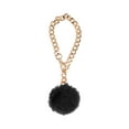 thumbnail image 1 of Unique Bargains 1 Pc Furry Ball Cup Chain Water Cup Pendant Black Alloy Imitation Rabbit Fur, 1 of 5