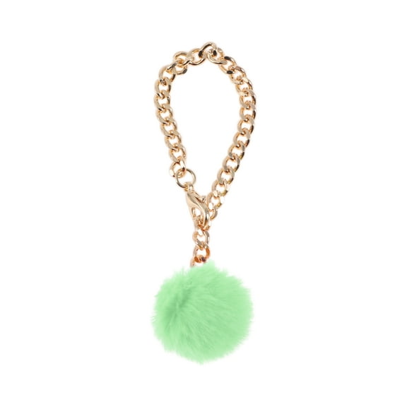 Unique Bargains 1 Pc Furry Ball Cup Chain Water Cup Pendant Green Alloy Imitation Rabbit Fur