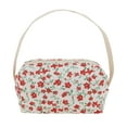 thumbnail image 1 of Unique Bargains 1 Pc Gardenia Style Drawstring Makeup Bag for Vacation Red Polyester, 1 of 6