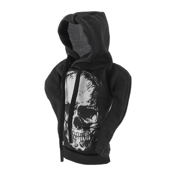 Unique Bargains 1 Pc Gear Shift Knob Cover Decoration Stick Shifting Handle Protector 16x10.5cm/6.3"x4.13" Black,Grey-White Skeleton Hoodie Style Polyester