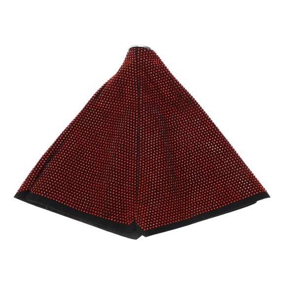 Unique Bargains 1 Pc Gear Shift Stick Gaiter Decoration Gear Stick Knob Cover Boot Shift Cover 27x3x20cm/10.63"x1.18"x7.87" Shiny Style Red Black Deerskin