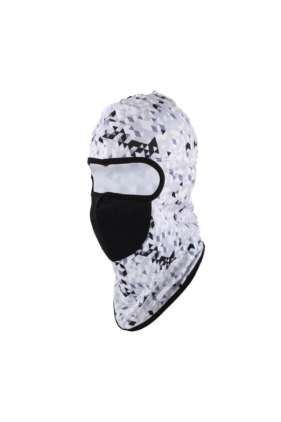 1 Pc Geometric Balaclava Face Mask Gray White