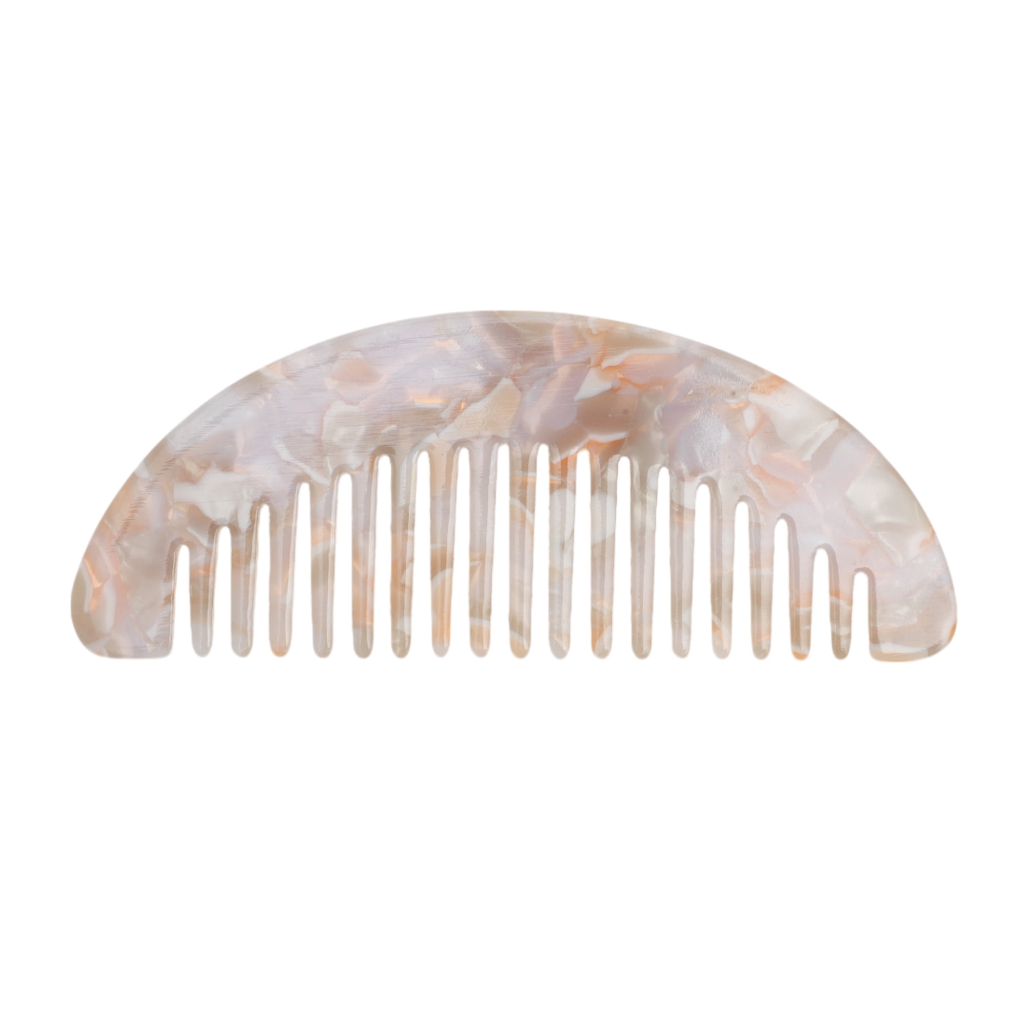 Unique Bargains 1 Pc Geometric Semicircle Wide Tooth Comb for All Hair Types Gray, Purple