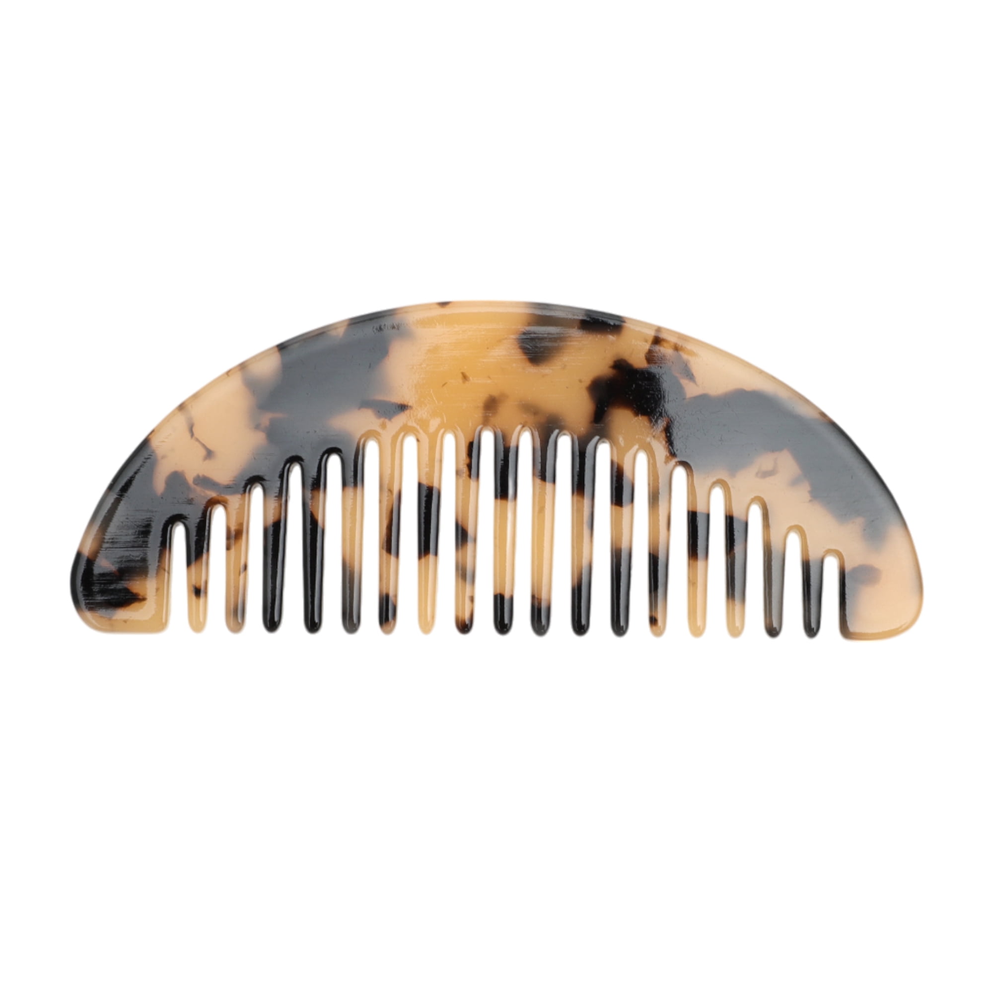 Unique Bargains 1 Pc Geometric Semicircle Wide Tooth Comb for All Hair Types Light Brown