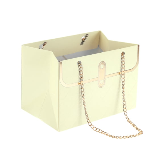 Unique Bargains 1 Pc Gift Bags Rectangular Gift Packaging Beige