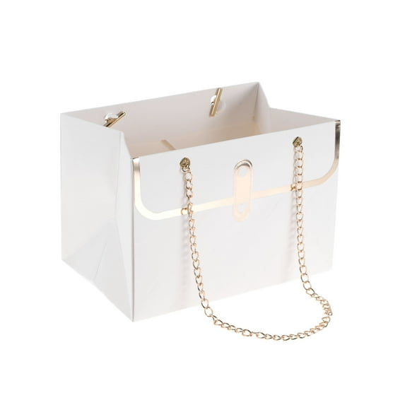 Unique Bargains 1 Pc Gift Bags Rectangular Gift Packaging White