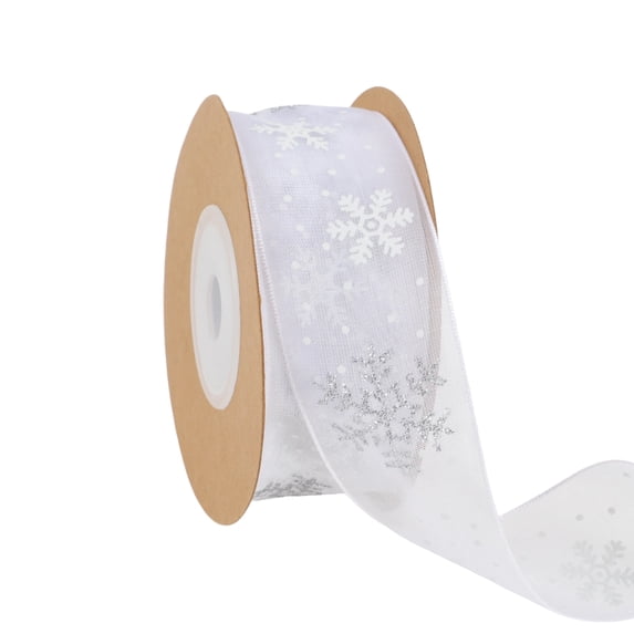 Unique Bargains 1 Pc Gift Ribbon Christmas Snowflake Ribbon Curl Ribbon ...