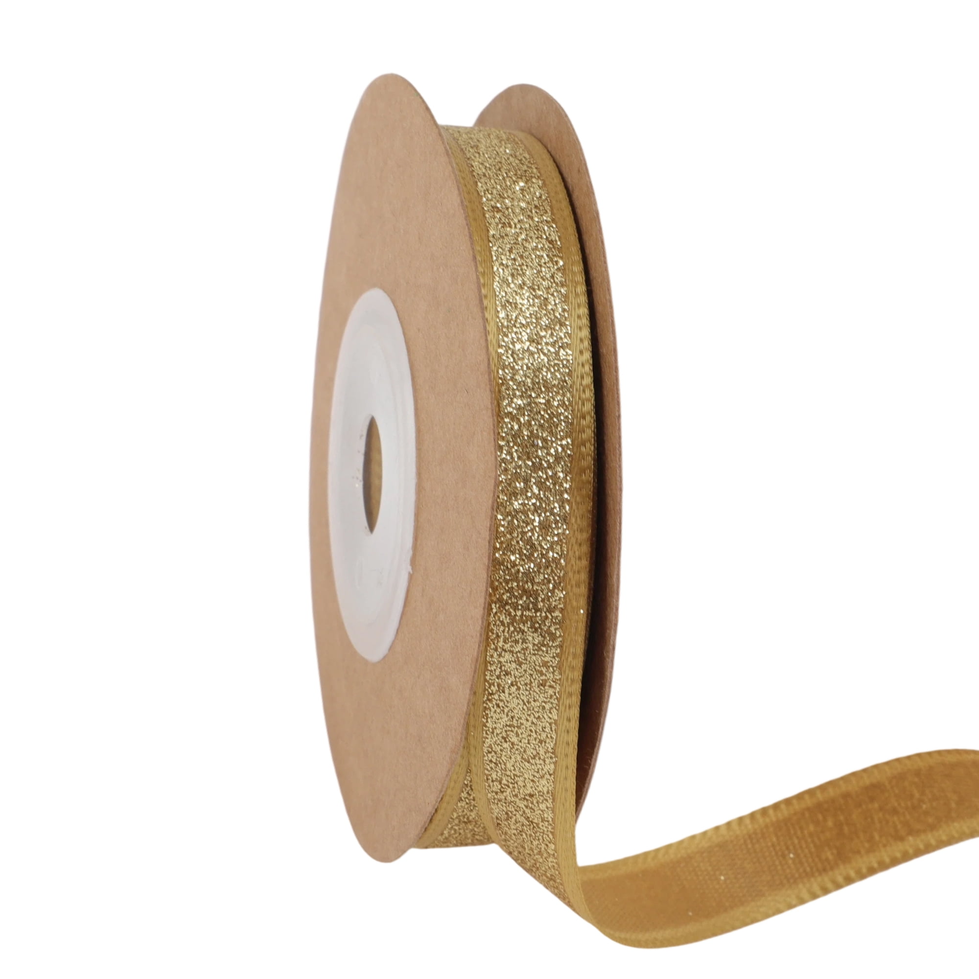 Golden Ribbo Unique Bargains 1 Pc Gift Ribbon Glitter Ribbon Curl Ribbon Gold Tone ...