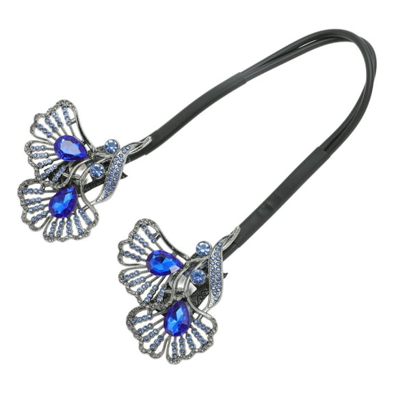 Unique Bargains 1 Pc Ginkgo Leaf Hair Clips for Home Black