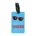 thumbnail image 1 of Unique Bargains 1 Pc Glasses Pattern Luggage Tag for Travelling Blue, 1 of 5