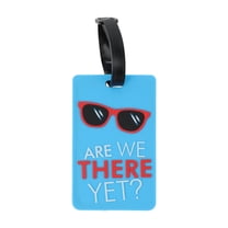 Unique Bargains 1 Pc Glasses Pattern Luggage Tag for Travelling Blue