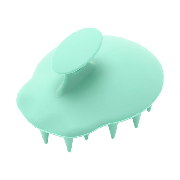 Unique Bargains 1 Pc Gourds Shape Hair Shampoo Brush for Head Massage 3.74"x3.15"x2.32" Light Green