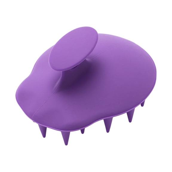 Unique Bargains 1 Pc Gourds Shape Hair Shampoo Brush for Head Massage 3.74"x3.15"x2.32" Purple