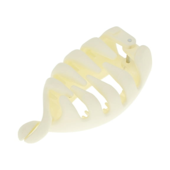 Unique Bargains 1 Pc Grace Banana Hair Clips for Home White