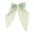 thumbnail image 1 of Unique Bargains 1 Pc Grace Bow Ribbon Duckbill Hair Clips for Home Green, 1 of 5