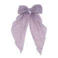 thumbnail image 1 of Unique Bargains 1 Pc Grace Bow Ribbon Duckbill Hair Clips for Home Purple, 1 of 5